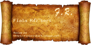 Fiala Róbert névjegykártya